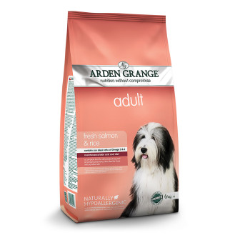Arden Grange Adult Fresh Salmon & Rice Сухой гипоалергенный корм для взрослых собак со свежим лососем и рисом (6 кг)