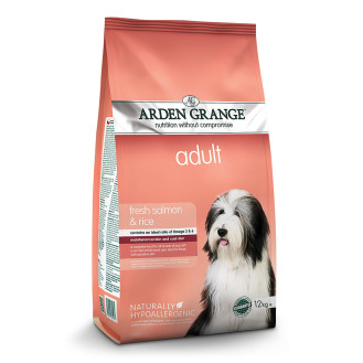 Arden Grange Adult Fresh Salmon & Rice Сухой гипоалергенный корм для взрослых собак со свежим лососем и рисом (12 кг)