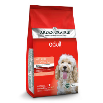 Arden Grange Adult Fresh Chicken & Rice Сухой гипоаллергенный корм для взрослых собак со свежей курицей и рисом (6 кг)