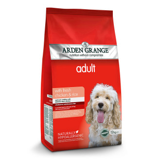 Arden Grange Adult Fresh Chicken & Rice Сухой гипоаллергенный корм для взрослых собак со свежей курицей и рисом (12 кг)