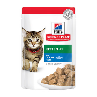 Hill's Science Plan Kitten Ocean Fish Влажный корм с океанической рыбой для котят и беременных или кормящих кошек (85 г)