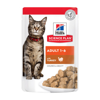 Hill's Science Plan Cat Adult Turkey Влажный корм с индейкой для котов в возрасте от 1 до 6 лет (85 г)