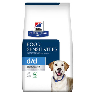 Hill's Prescription Diet d/d Food Sensitivities Сухой лечебный корм с уткой и рисом для собак при пищевой аллергии (1,5 кг)