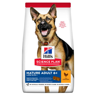 Hill's Science Plan Mature Adult 6+ Large 25+ kg Chicken Сухой корм с курицей для зрелых собак крупных пород (14 кг)