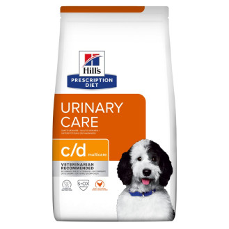 Hill's Prescription Diet c/d Multicare Urinary Care Сухой лечебный корм c курицей для собак при мочекаменной болезни (1,5 кг)