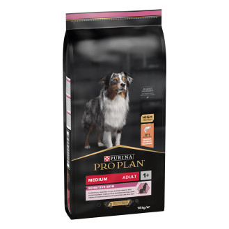 Purina Pro Plan Medium Sensitive Skin Adult 1+ Salmon Сухой корм с лососем для средних собак с чувствительной кожей (14 кг)