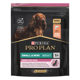 Purina Pro Plan Small & Mini Sensitive Skin Adult 1+ Salmon Сухой корм с лососем для собак маленьких пород с чувствительной кожей (700 г)