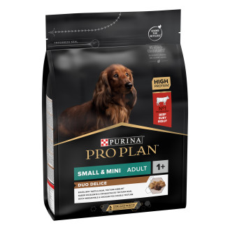 Purina Pro Plan Small & Mini Duo Delice Adult 1+ Beef & Rice Сухой корм с говядиной и рисом для собак маленьких пород (2,5 кг)