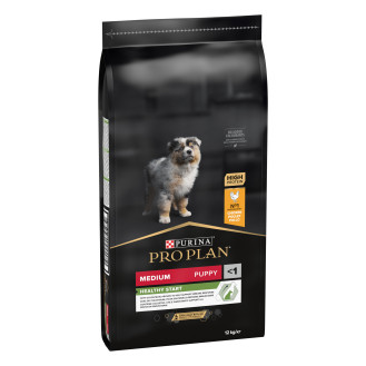 Purina Pro Plan Medium Healthy Start Puppy Chicken Сухой корм с курицей для здорового развития щенков средних пород (12 кг)