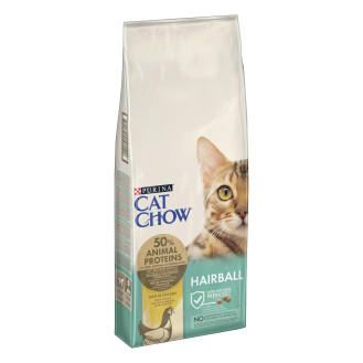 Purina Cat Chow Hairball Control Rich in Chicken Шерстевыводящий сухой корм с курицей для взрослых котов  (15 кг)