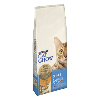 Purina Cat Chow 3 in 1 With Turkey Сухой корм для с индейкой для взрослых котов с формулой тройного действия (15 кг)