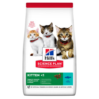 Hill's Science Plan Kitten Tuna Сухой корм с тунцом для котят и беременных или кормящих кошек (1,5 кг)