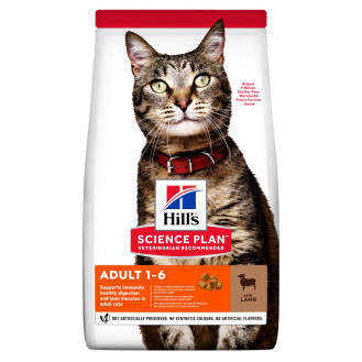 Hill's Science Plan Cat Adult 1-6 Lamb Сухой корм с ягненком для котов (1,5 кг)