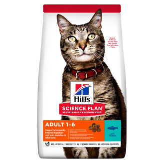 Hill's Science Plan Cat Adult 1-6 Tuna Сухой корм с тунцом для котов (1,5 кг)