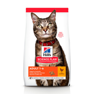 Hill's Science Plan Cat Adult 1-6 Chicken Сухой корм с курицей для котов (1,5 кг)