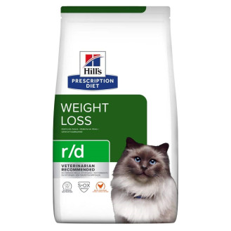 Hill's Prescription Diet r/d Weight Loss Сухой лечебный корм с курицей для котов при избыточном весе (1,5 кг)