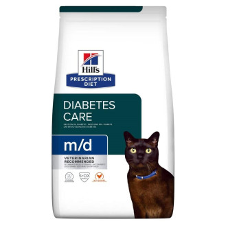 Hill's Prescription Diet m/d Diabetes Care Сухой лечебный корм с курицей для котов с сахарным диабетом (1,5 кг)