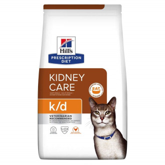 Hill's Prescription Diet k/d Kidney Care Chicken Сухой лечебный корм с курицей для котов с заболеваниями почек (1,5 кг)