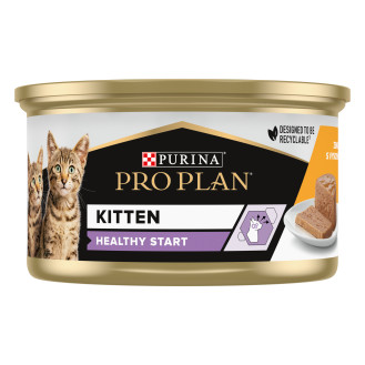 Purina Pro Plan Kitten Healthy Start Chicken Консерва для котят в возрасте от 6 недель (85 г)