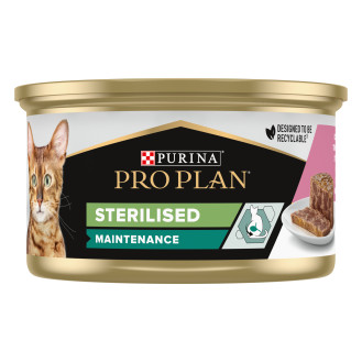 Purina Pro Plan Sterilised Adult Maintenance Salmon Консерва для стерилизованных кошек Паштет с лососем (85 г)