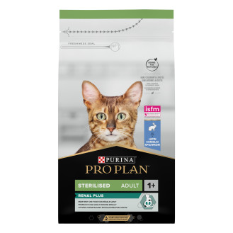 Purina Pro Plan Sterilised Adult 1+ Renal Plus Rabbit Сухой корм с кроликом для здоровья мочевовыводящей системы стерилизованных кошек (10 кг)