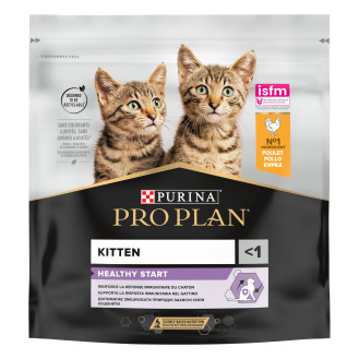 Purina Pro Plan Kitten Healthy Start Chicken Сухой корм с курицей для здорового развития котят в возрасте от 1 месяца (400 г)