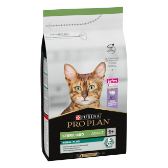 Purina Pro Plan Sterilised Adult 1+ Renal Plus Turkey Сухой корм с индейкой для здоровья мочевовыводящей системы стерилизованных кошек (200 г)