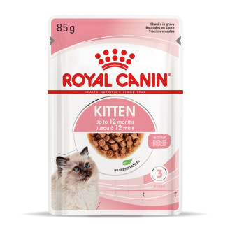 Royal Canin Kitten Instinctive Gravy Влажный корм в соусе для котят в возрасте от 4 до 12 месяцев (85 г)