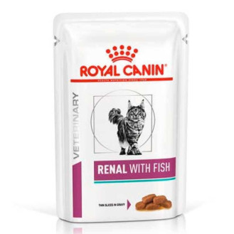 Royal Canin Veterinary Renal With Fish Влажный лечебный корм с рыбой для взрослых кошек с заболеваниями почек (8+4)