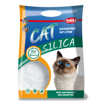 Nobby Silica Gel Cat Силикагелевый впитывающий наполнитель без пыли для кошачьего туалета, не прилипающий к лапкам (5 л - 2,25 кг)