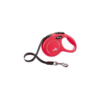 Flexi New Classic XS Tape лента 3 m Поводок-рулетка для собак маленьких пород весом до 12 кг  (Red)