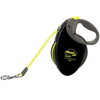 Flexi Giant L Tape лента 10 м Поводок-рулетка для собак крупных пород весом до 50 кг  (Neon)