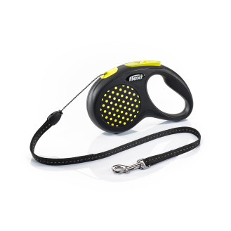 Flexi Design S Cord трос 5 m Поводок-рулетка для собак маленьких пород весом до 12 кг  (Yellow)