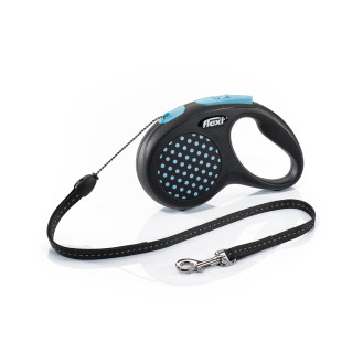 Flexi Design S Cord трос 5 m Поводок-рулетка для собак маленьких пород весом до 12 кг  (Blue)