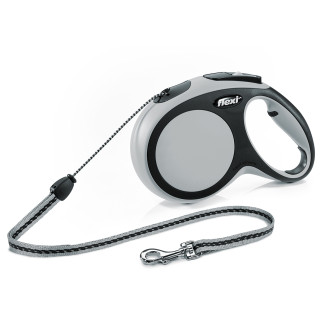 Flexi New Comfort M Cord трос 8 m Поводок-рулетка для собак средних пород весом до 20 кг  (Grey)