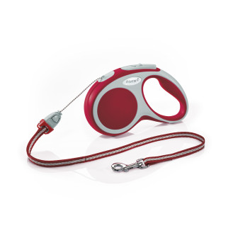 Flexi Vario S Cord трос 5 m Поводок-рулетка для собак маленьких пород весом до 12 кг  (Red)