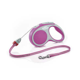 Flexi Vario S Cord трос 5 m Поводок-рулетка для собак маленьких пород весом до 12 кг  (Pink)
