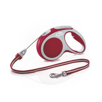 Flexi Vario M Cord трос 5 m Поводок-рулетка для собак средних пород весом до 20 кг  (Red)