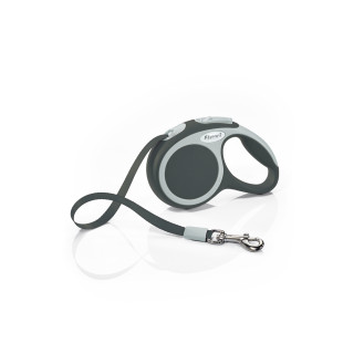 Flexi Vario XS Tape лента 3 m Поводок-рулетка для собак маленьких пород весом до 12 кг  (Grey)