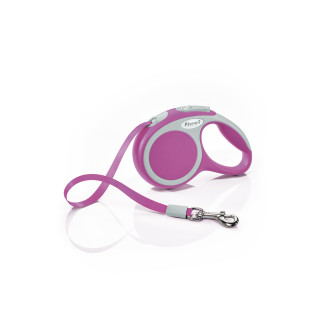 Flexi Vario XS Tape лента 3 m Поводок-рулетка для собак маленьких пород весом до 12 кг  (Pink)