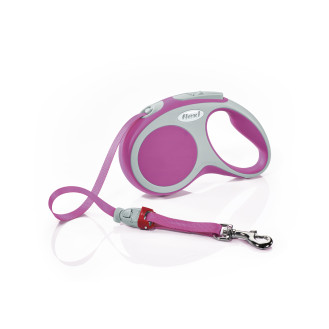 Flexi Vario S Tape лента 5 m Поводок-рулетка для собак маленьких пород весом до 15 кг (Pink)