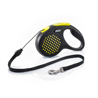 Flexi Design M Cord трос 5 m Поводок-рулетка для собак средних пород весом до 20 кг  (Yellow)