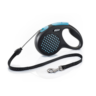 Flexi Design M Cord трос 5 m Поводок-рулетка для собак средних пород весом до 20 кг  (Blue)