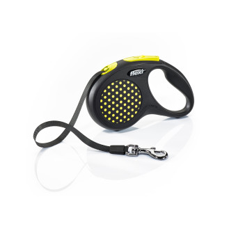 Flexi Design S Tape лента 5 m Поводок-рулетка для собак маленьких пород весом до 15 кг  (Yellow)