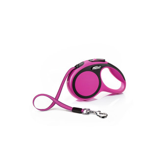 Flexi New Comfort XS Tape лента 3 m Поводок-рулетка для собак маленьких пород весом до 12 кг (Pink)