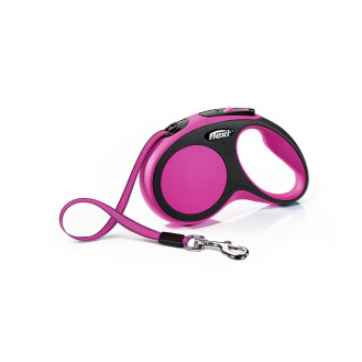 Flexi New Comfort S Tape лента 5 m Поводок-рулетка для собак маленьких пород весом до 15 кг  (Pink)