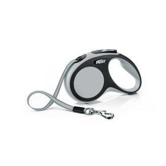 Flexi New Comfort S Tape лента 5 m Поводок-рулетка для собак маленьких пород весом до 15 кг  (Grey)