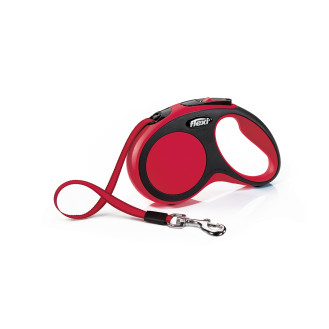 Flexi New Comfort S Tape лента 5 m Поводок-рулетка для собак маленьких пород весом до 15 кг  (Red)