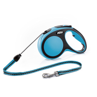 Flexi New Comfort M Cord трос 5 m Поводок-рулетка для собак средних пород весом до 20 кг  (Blue)
