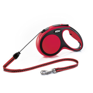 Flexi New Comfort M Cord трос 5 m Поводок-рулетка для собак средних пород весом до 20 кг  (Red)